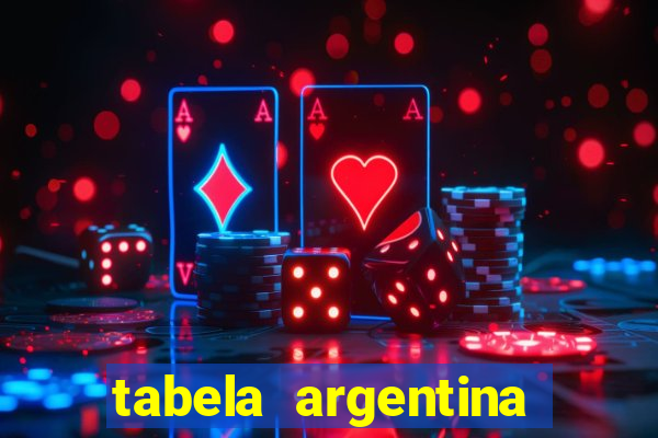 tabela argentina torneo betano